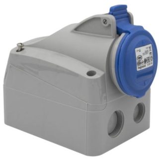 Toma sobrepuesta monofásica 2 polos + tierra 16A/250V Legrand (Azul)