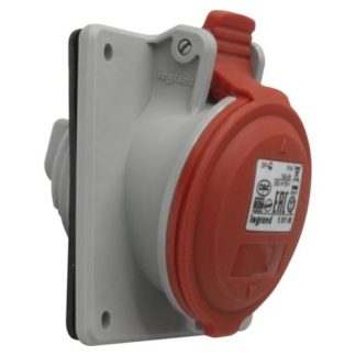 Toma semiempotrable trifásica 3 polos + tierra 16A/250V Legrand (Rojo)