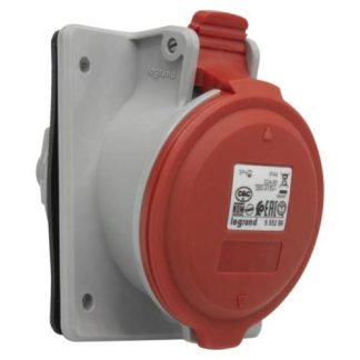 Toma semiempotrable trifásica 3 polos + tierra 32A/250V Legrand (Rojo)