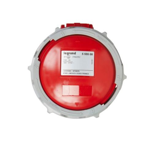 Toma extensión trifásico 3 polos + tierra 63A/415V Legrand (Rojo) - Imagen 2