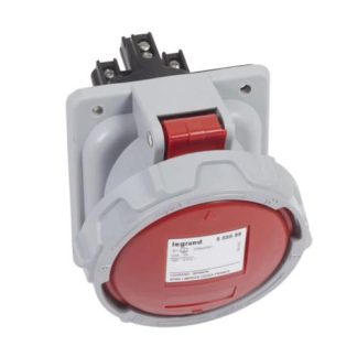 Toma semiempotrable trifásica 3 polos + tierra 63A/250V Legrand (Rojo)