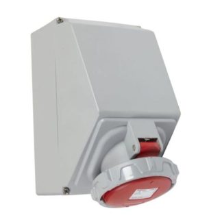 Toma sobrepuesta trifásica 3 polos + tierra 125A/415V Legrand (Roja)