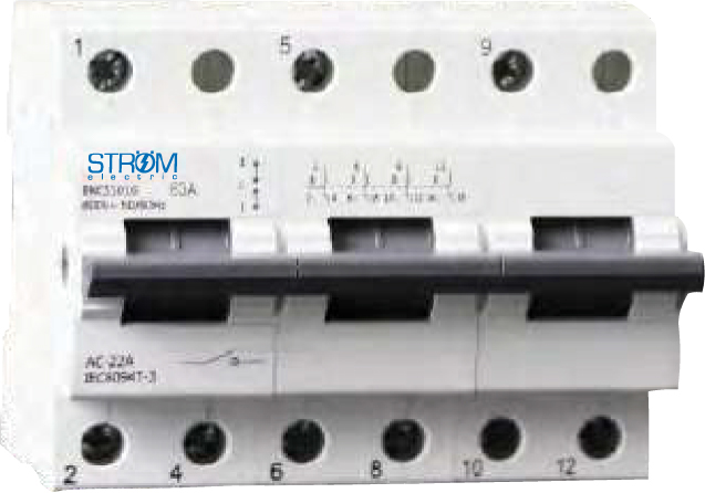 Interruptor Conmutador 125 Amperios Riel Din STCS101G