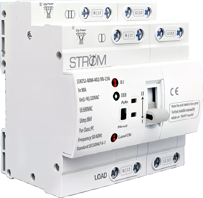 Interruptor de Transferencia Automática Riel Din STATS3 (ATS)